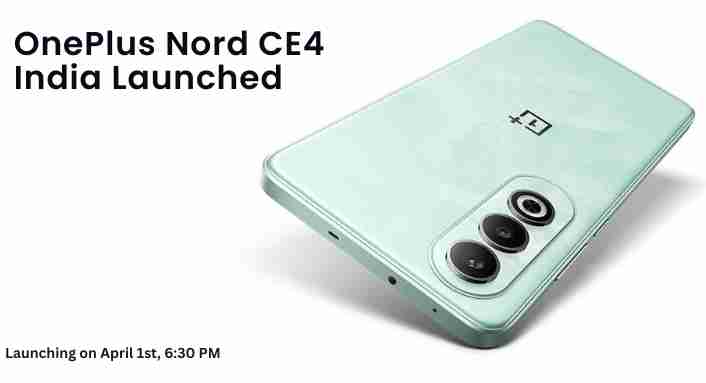 India gets nord ce4: oneplus confirms april 1st launch