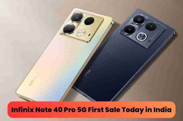 Infinix note 40 pro 5g: first sale today in india