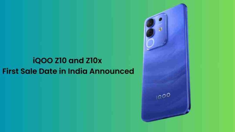 Iqoo z10 and z10x first sale date in india announced