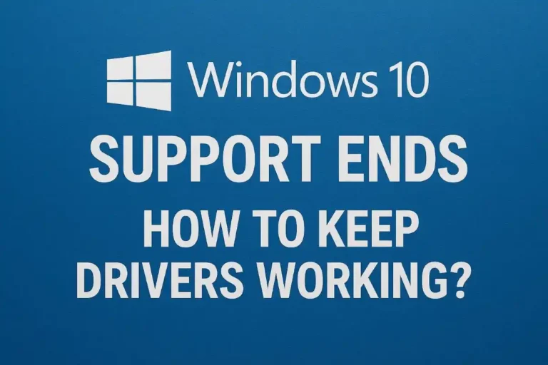 Windows 10 support ends: how to keep drivers working!!!