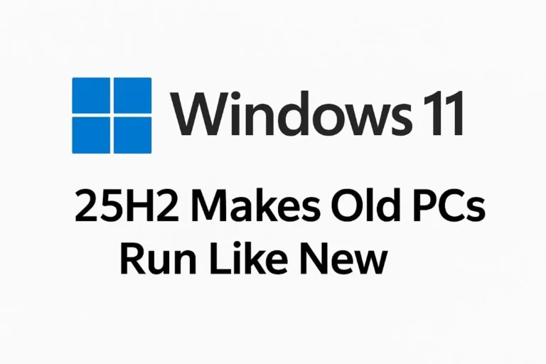 Windows 11 25h2 makes old pcs run like new