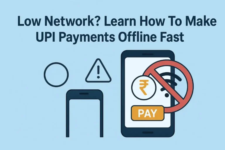 Low network? Learn how to make upi payments offline fast