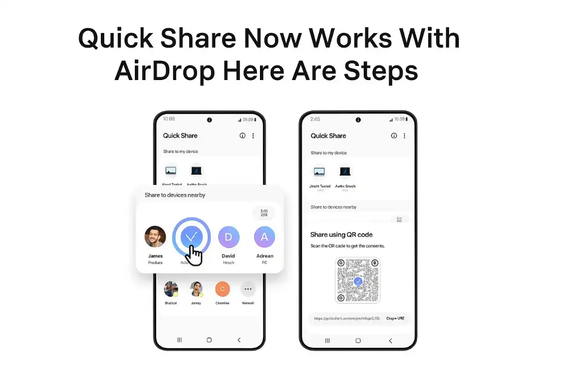 Quick share now works with airdrop here are steps