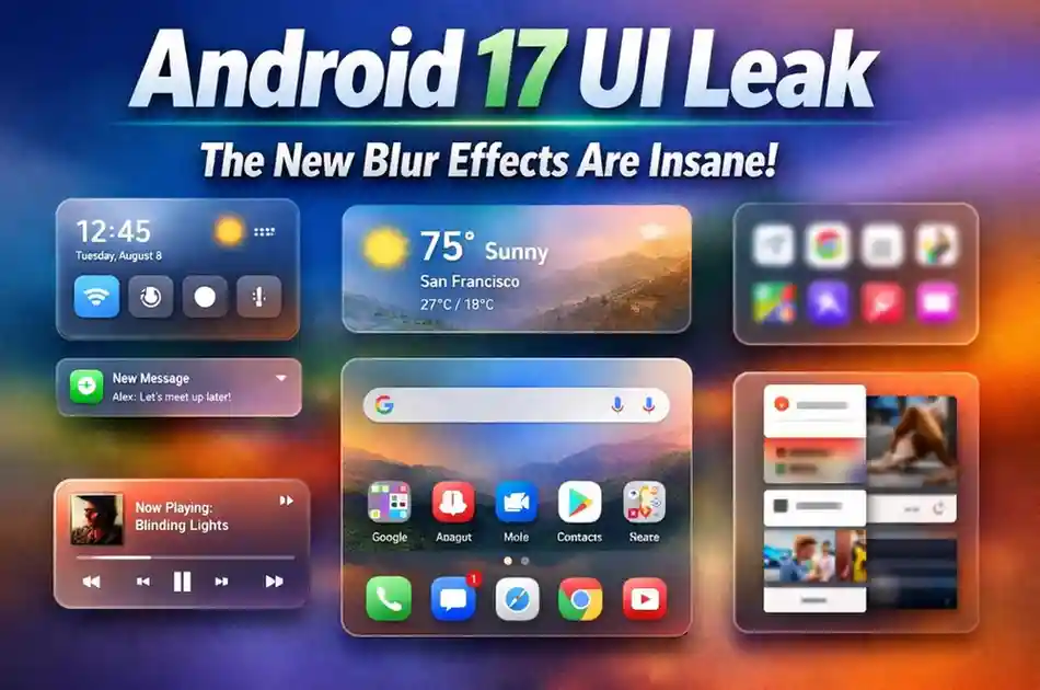 Android 17 ui leak the new blur effects are insane