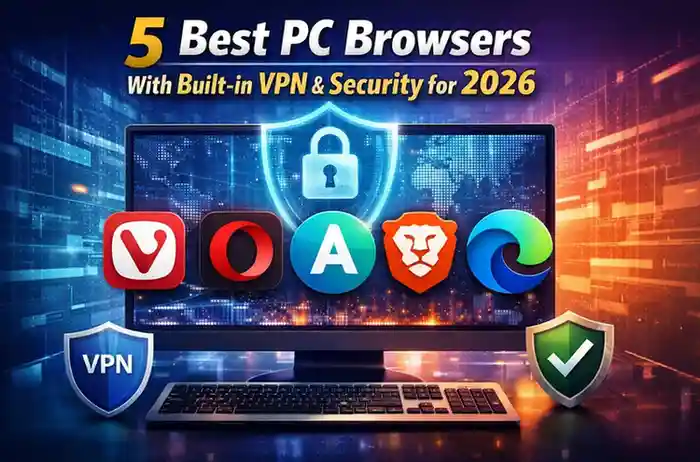 5 best pc browsers with built-in vpn & security for 2026