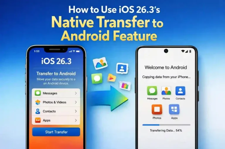 How to use ios 26. 3’s native transfer to android feature