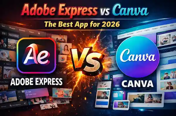 Adobe express vs canva: the best app for 2026
