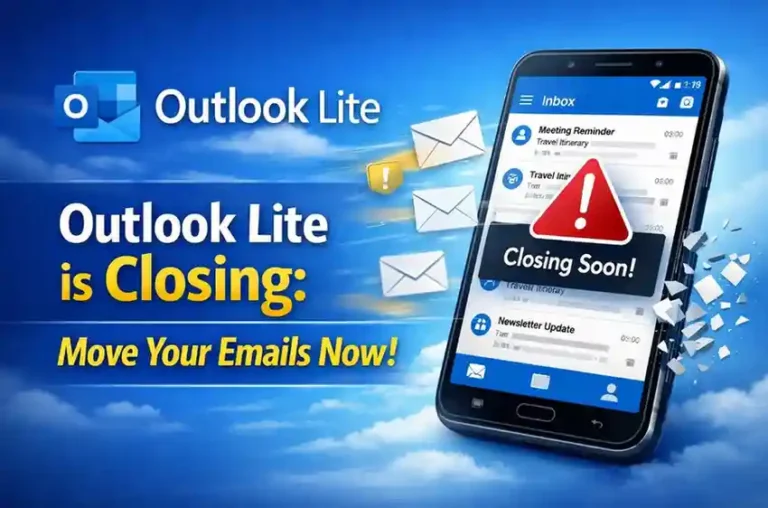 Outlook lite is closing: move your emails now!
