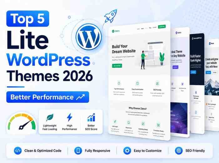Top 5 lite wordpress themes 2026: better performance