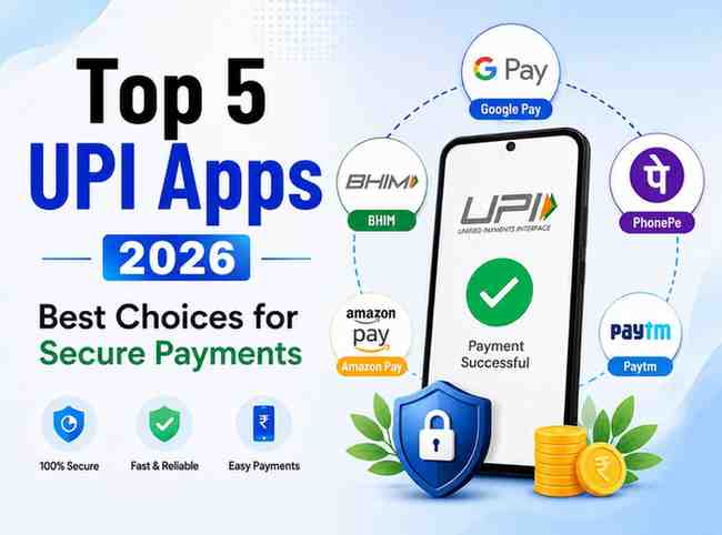 Top 5 upi apps 2026: best choices for secure payments