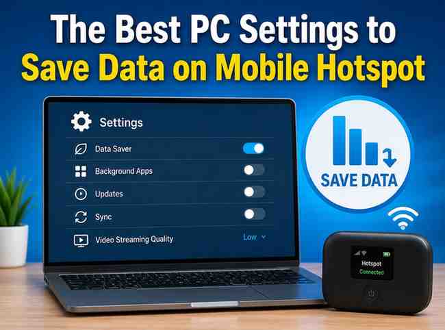 The best pc settings to save data on mobile hotspot